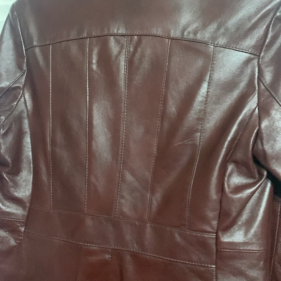 Vintage Reed Sportswear Burgundy Leathet Jacket EXCELLENT CONDITION - Picture 11 of 12